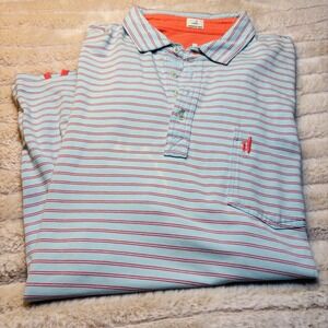 Johnnie O Shirt Mens XXL Blue Bimini Polo‎ Hangin Pullover Beach Travel Golf